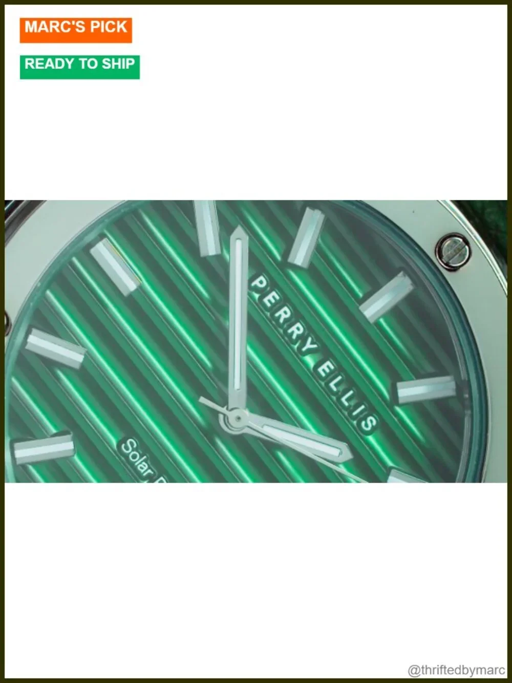Solar Powered Mens Watch Alloy Bracelet Water Resistant Analog 42mm